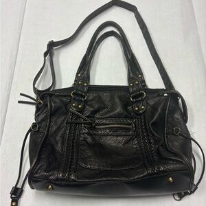 Elegant Black Vegan Leather Handbag